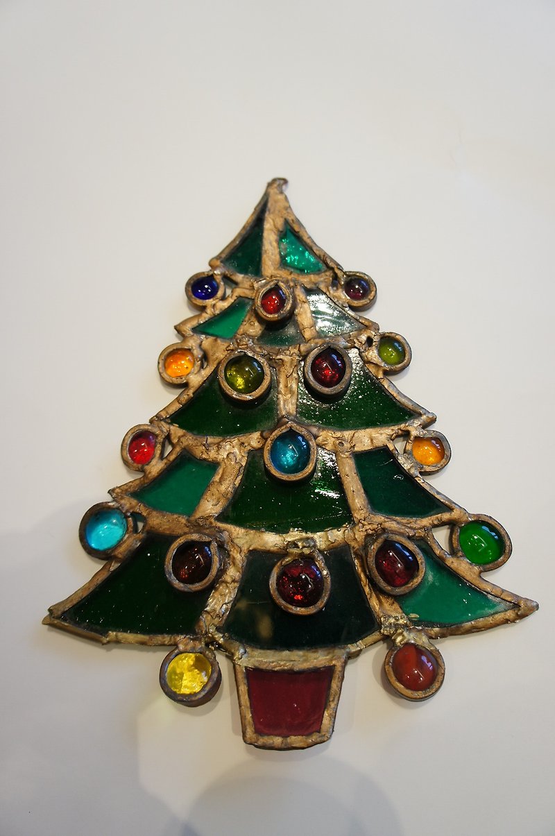 彩色玻璃 金屬手工鑲邊 聖誕樹掛飾 PdB精選紐約古董 - 擺飾/家飾品 - 玻璃 多色