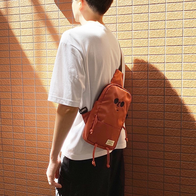 Brick Red Buddy - Unisex Shoulder Bag - Messenger Bags & Sling Bags - Nylon Red