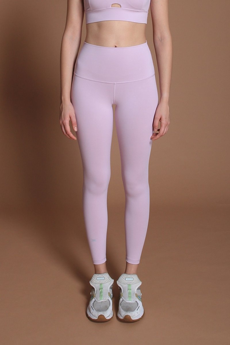 No slidingdown classic high-waisted 24inch leggings@breathm-sakura fubuki pink - Women's Yoga Apparel - Polyester Pink