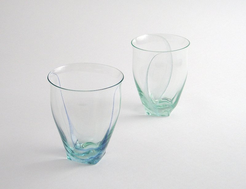グラス　みずたまり - 杯/玻璃杯 - 玻璃 藍色