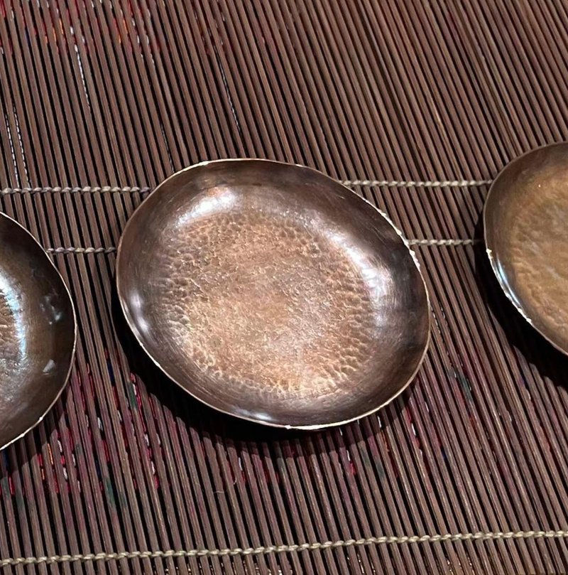 Set of six red copper adzuki bean saucers - Fragrances - Other Metals 