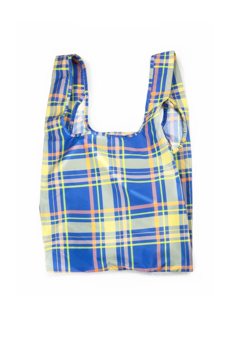 British Kind Bag-Environmentally Friendly Storage Shopping Bag-Medium-Madras Check - กระเป๋าถือ - วัสดุกันนำ้ หลากหลายสี