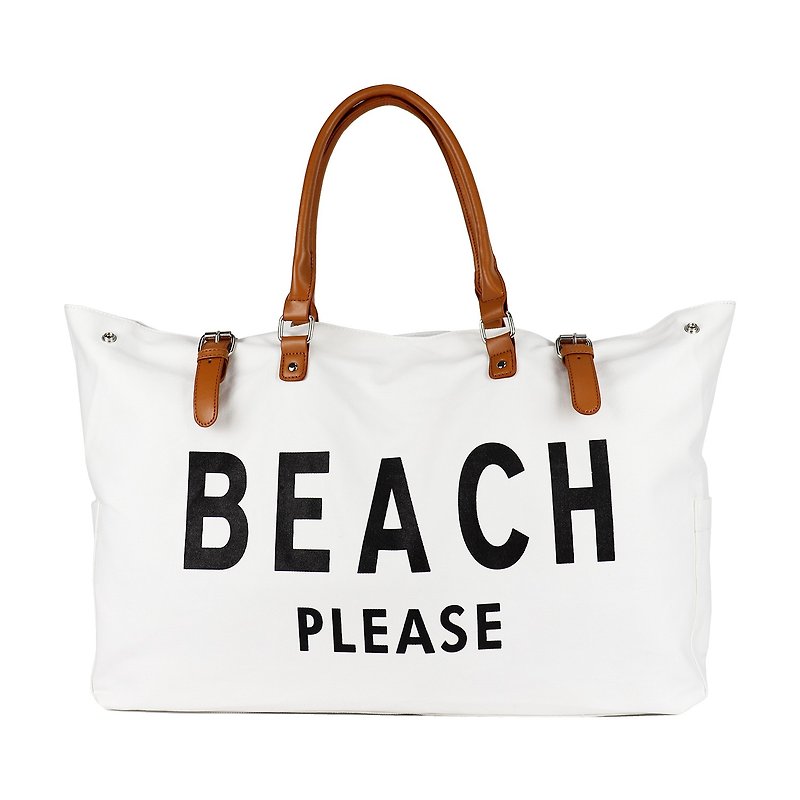 大容量沙灘包手提包行李袋-防潑水 - 手袋/手提袋 - 防水材質 白色
