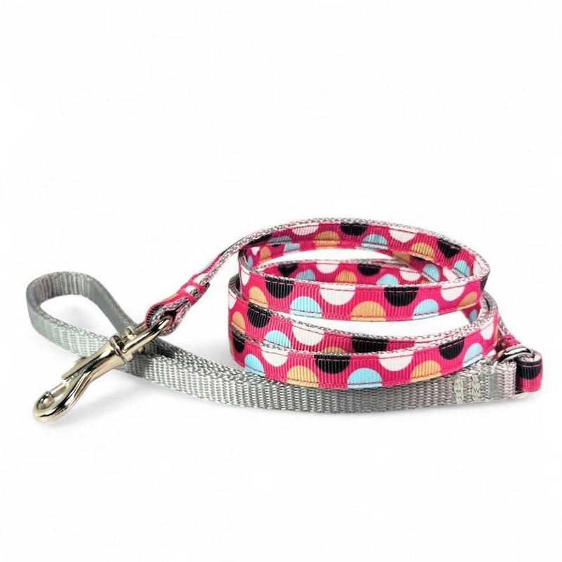 Pastel Puppy Dot Pink【パステルパピードットピンク】MontanaDogオリジナルリード - 首輪・リード - 防水素材 ピンク