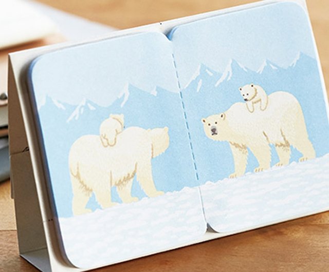 Polar Bear Standing Sticky Note | Large Polar Bear Standing Sticky Note | Large
