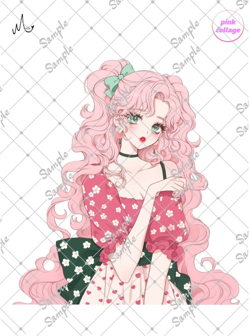 オリジナル人物ステッカー期間限定pinkシリーズ9月10日まで - 貼紙 - 紙 