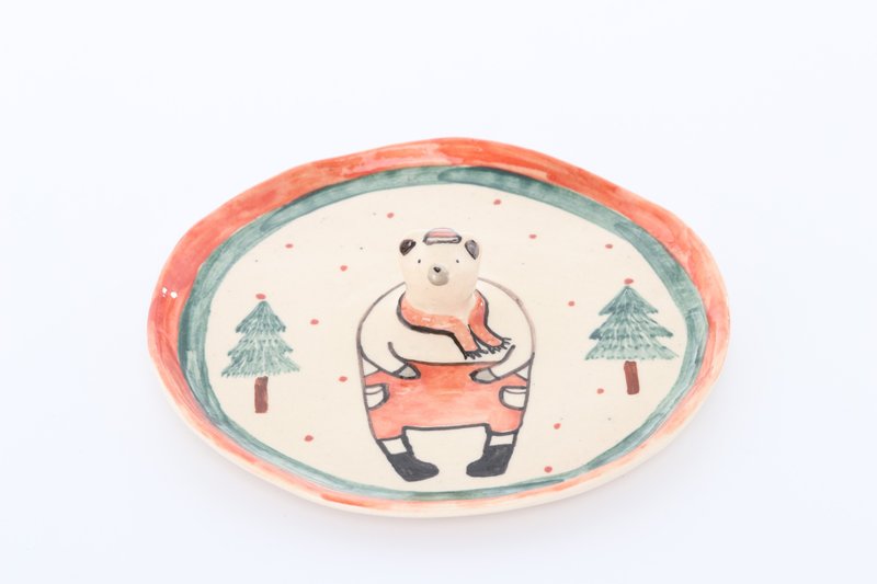 little bear christmas - Pottery & Ceramics - Porcelain Red