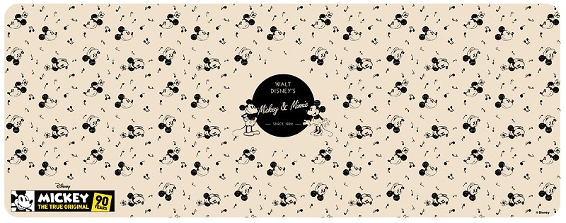 InfoThink Mickey 90th Anniversary Series Mouse Mat - 90th Anniversary Limited Edition Vintage Edition - Mouse Pads - Silicone Gold