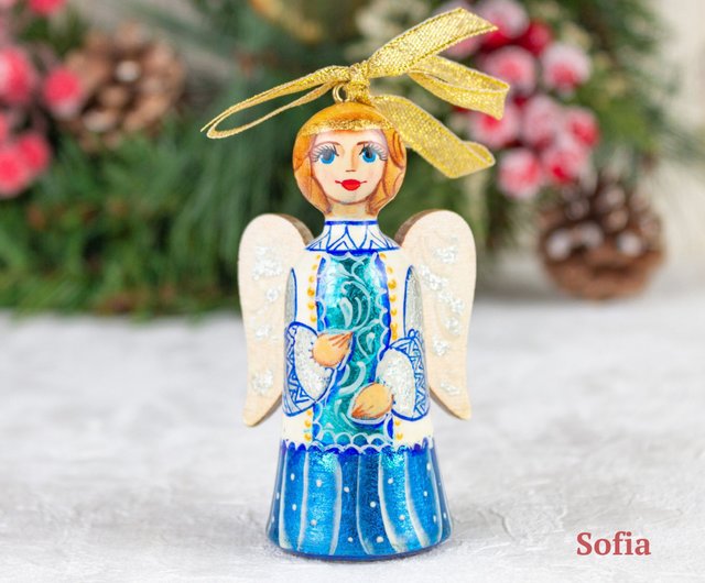 painted angel ornaments