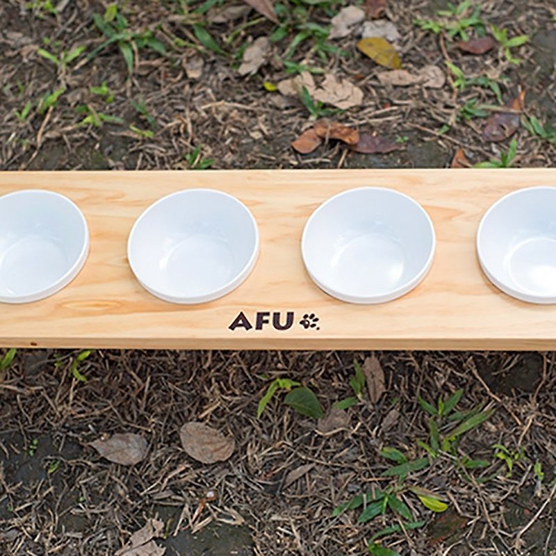 【AFU】御用 4口原木餐桌 (限貨運) - 寵物碗/碗架 - 木頭 