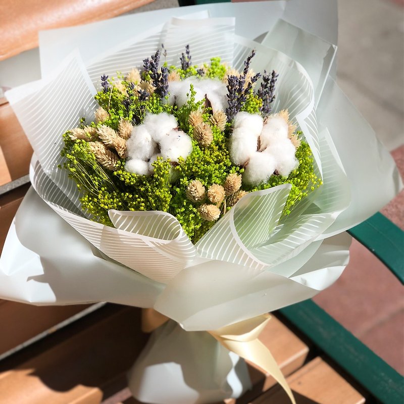 Cotton Lavender Dry Bouquet | First Choice for Birthday and Graduation Season | Pick up in Taipei - Dried Flowers & Bouquets - Plants & Flowers Green