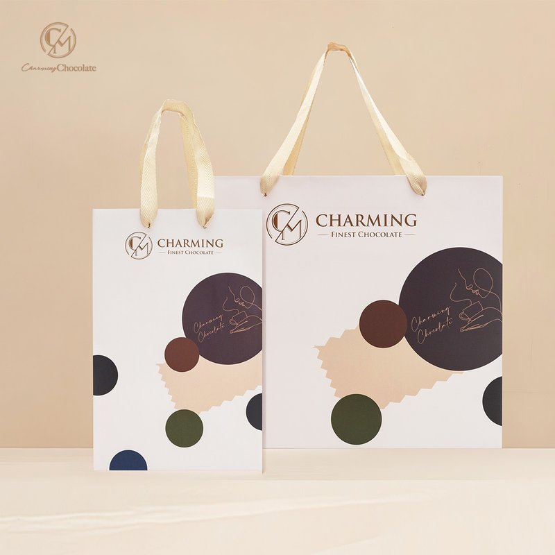 Charming 喬名巧克力 品牌專屬紙袋 送禮必備 兩種尺寸 - 包裝材料/包裝紙 - 紙 咖啡色