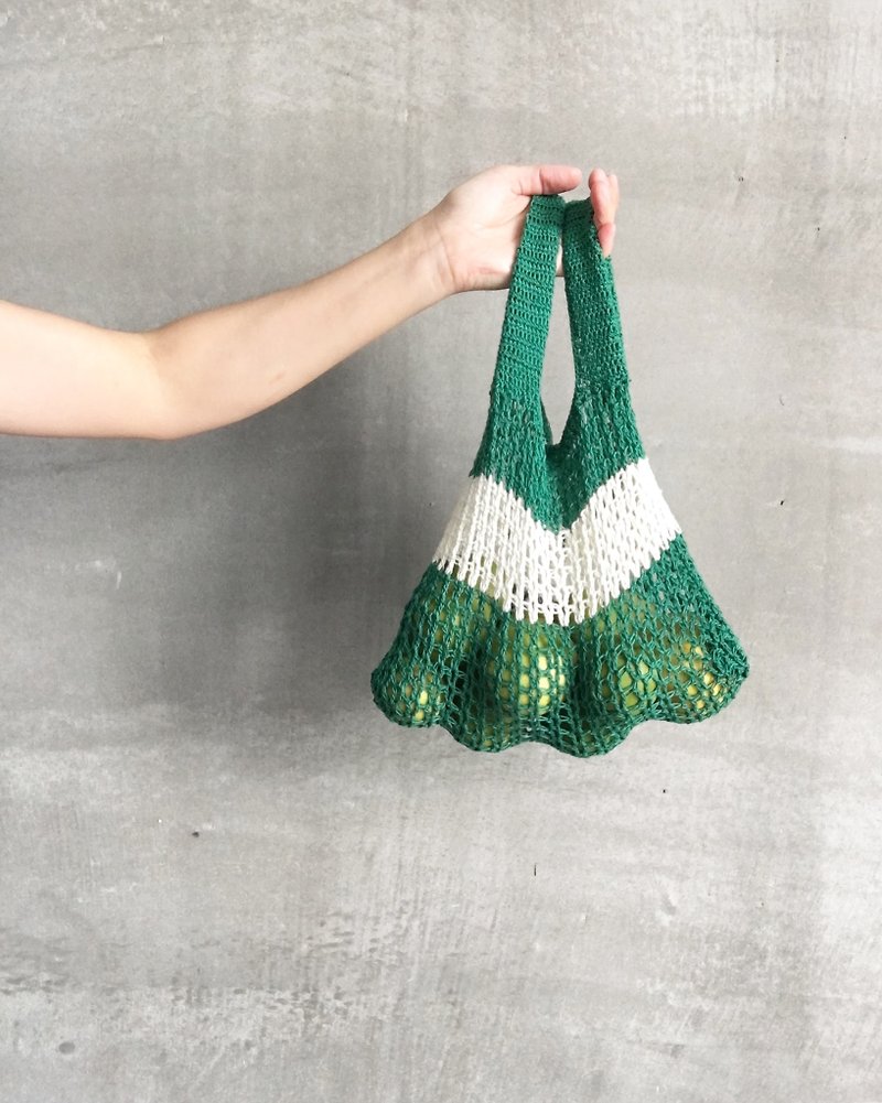 背心型扁東bag   菠菜綠款 - 手袋/手提袋 - 聚酯纖維 