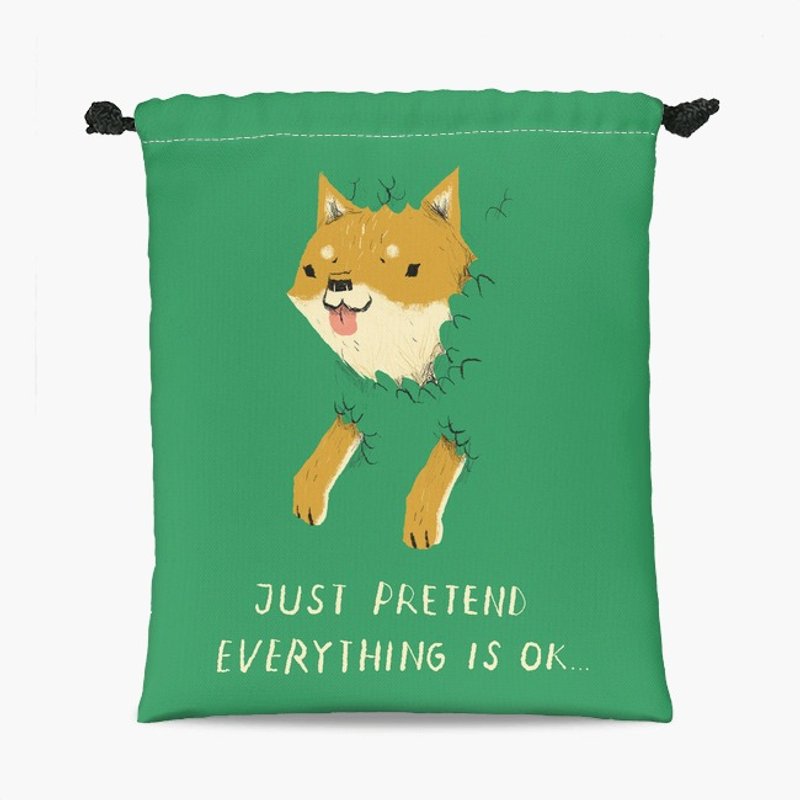 Drawstring Pouch - 束口袋 - bush shiba - 化妝包/收納袋 - 其他材質 