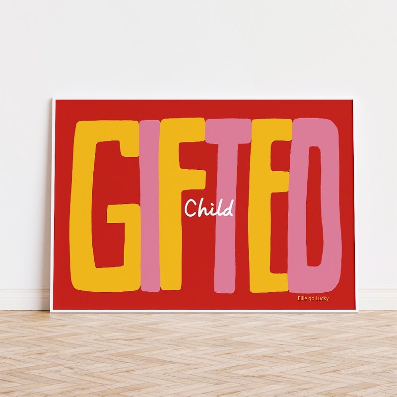 Art print/ Gifted / Illustration poster A3,A2 - โปสเตอร์ - กระดาษ สีแดง