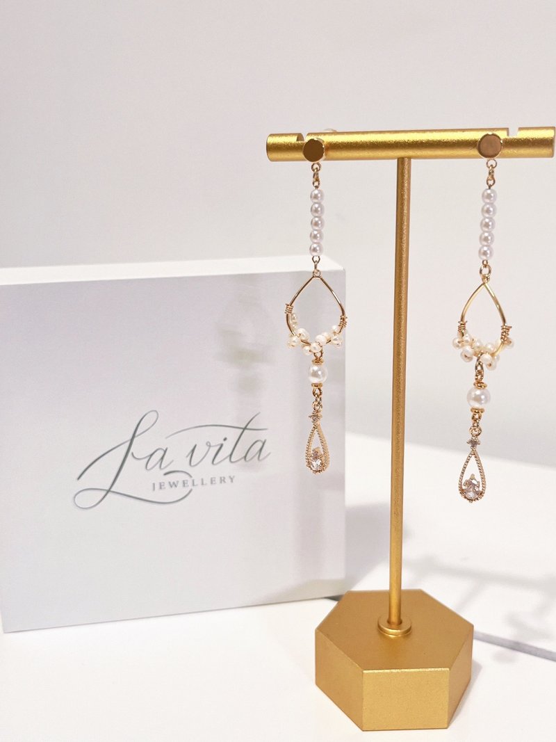 Wedding Symphony I - Earrings & Clip-ons - Rose Gold 