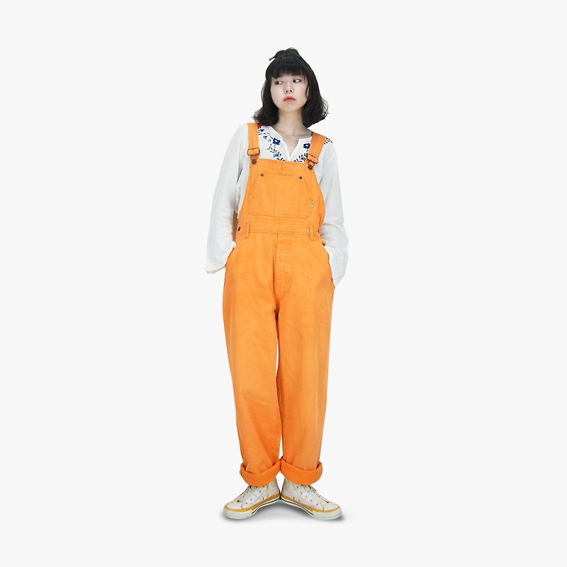 A‧PRANK: DOLLY :: retro VINTAGE orange special color harness trousers (P710032) (male wear) - Overalls & Jumpsuits - Cotton & Hemp 