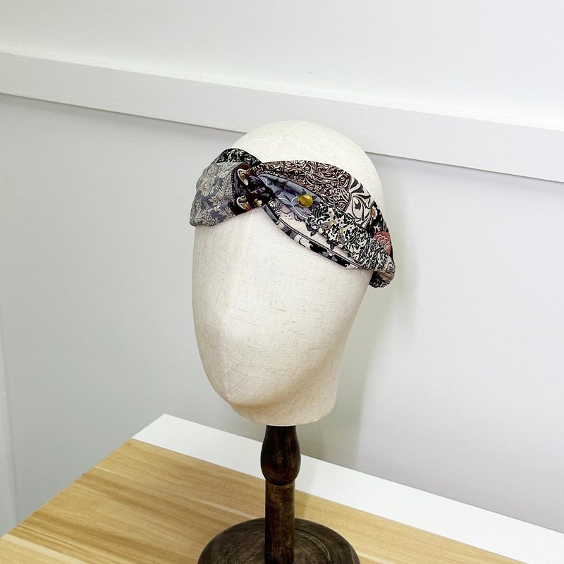 Handmade Headband / Japanese Pattern / Tokyo Styled Pattern - ที่คาดผม - ผ้าฝ้าย/ผ้าลินิน สีม่วง