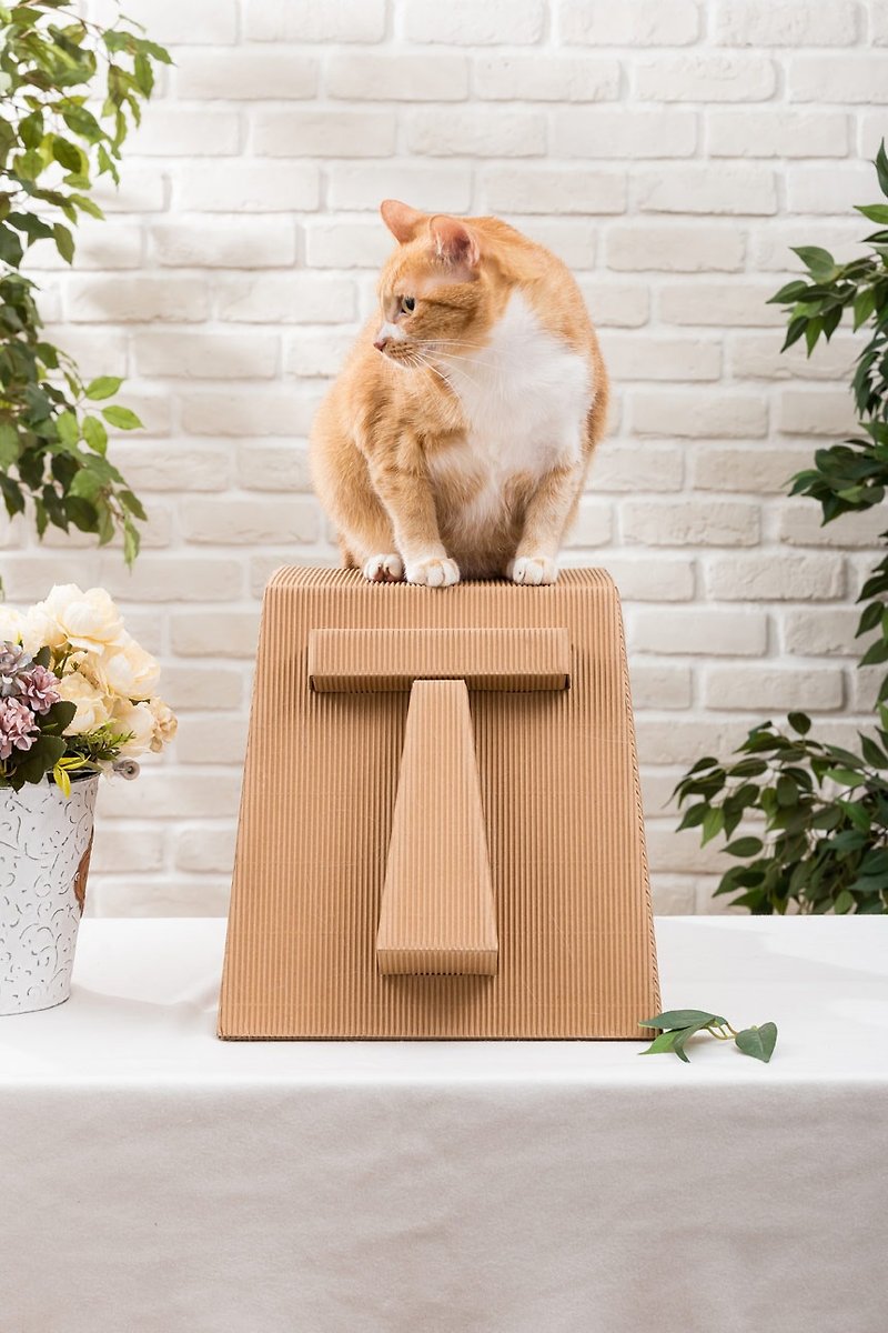 【Moai Recliner】Textured and Interesting Life - Pet Toys - Paper Brown