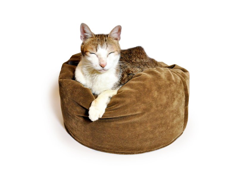 貓狗懶骨頭 寵物懶骨頭 美國Microfibres防貓抓布製作 - 寵物床 - 其他人造纖維 咖啡色