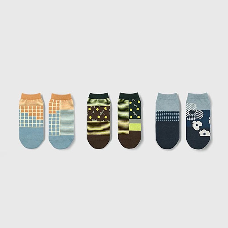 2ndPALETTE Set No.3 / gift / present / birthday / anniversary /socks Lsize - 襪子 - 棉．麻 藍色