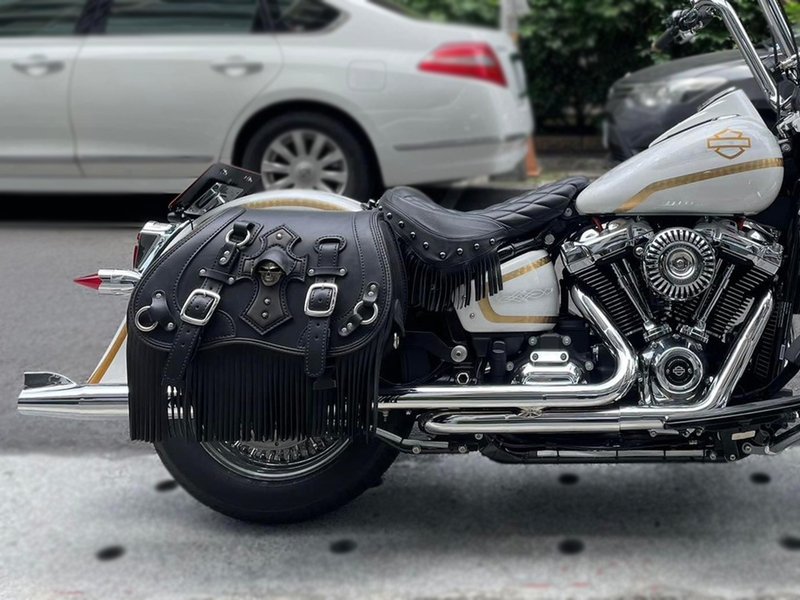 ハーレー用サドルバッグ - その他 - 革 ブラウン