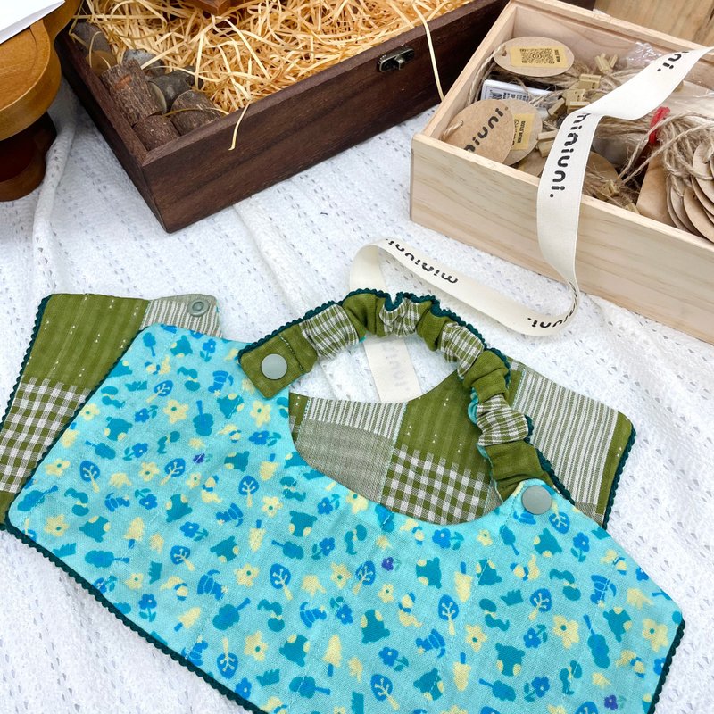 芳形直線壓紋口水巾 - 圍兜/口水巾 - 棉．麻 