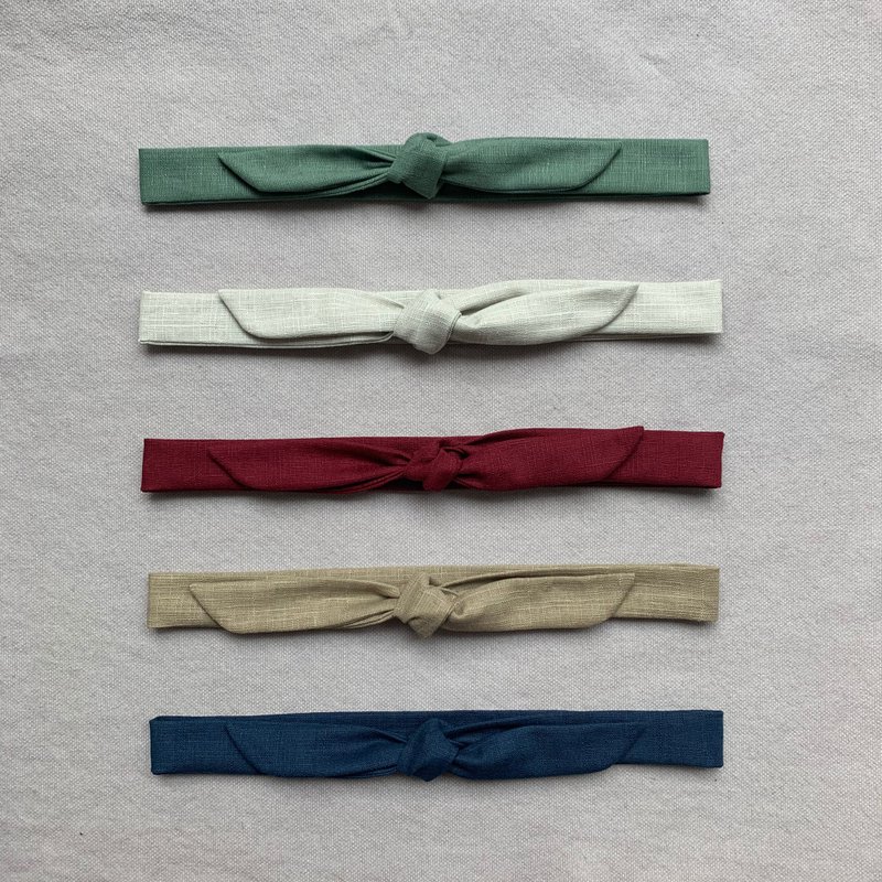 Island Senjia / Fine Hair Strap / Solid Color - เครื่องประดับผม - ผ้าฝ้าย/ผ้าลินิน 