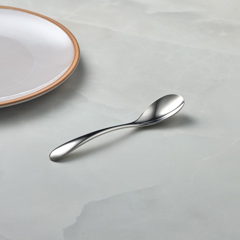 日本山崎金屬 - HOME FESTA系列 - 不鏽鋼點心匙 (122 mm) - 刀叉/湯匙/餐具組 - 其他金屬 銀色