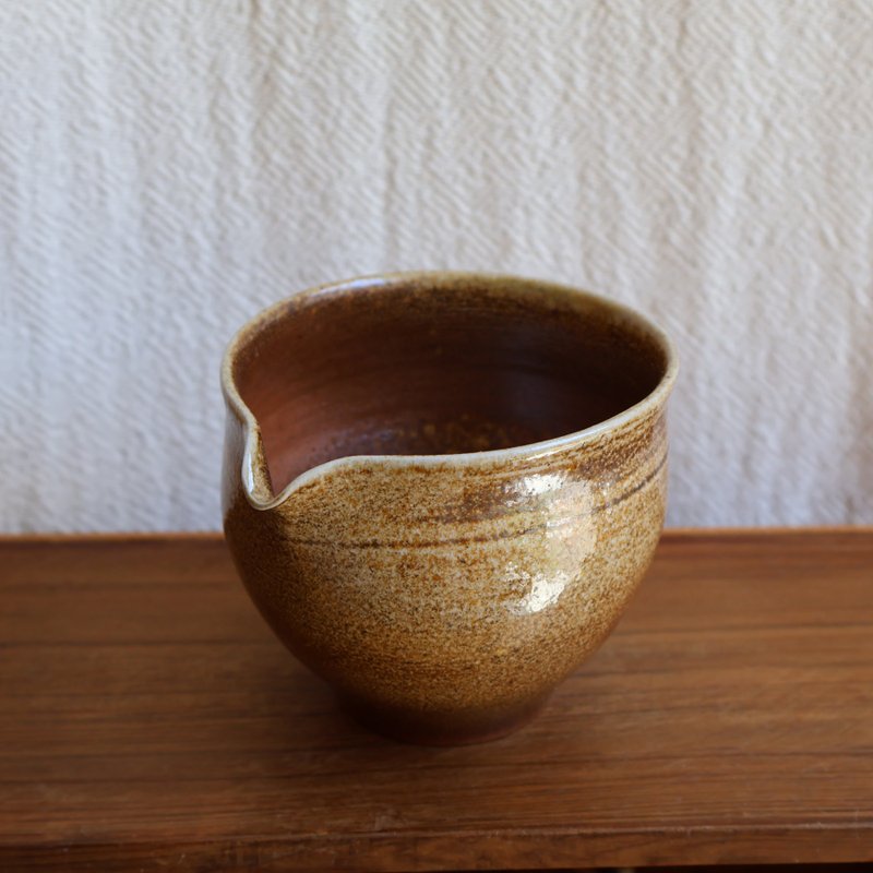 古畫 柴燒陶茶海 - 茶壺/茶杯/茶具 - 陶 咖啡色