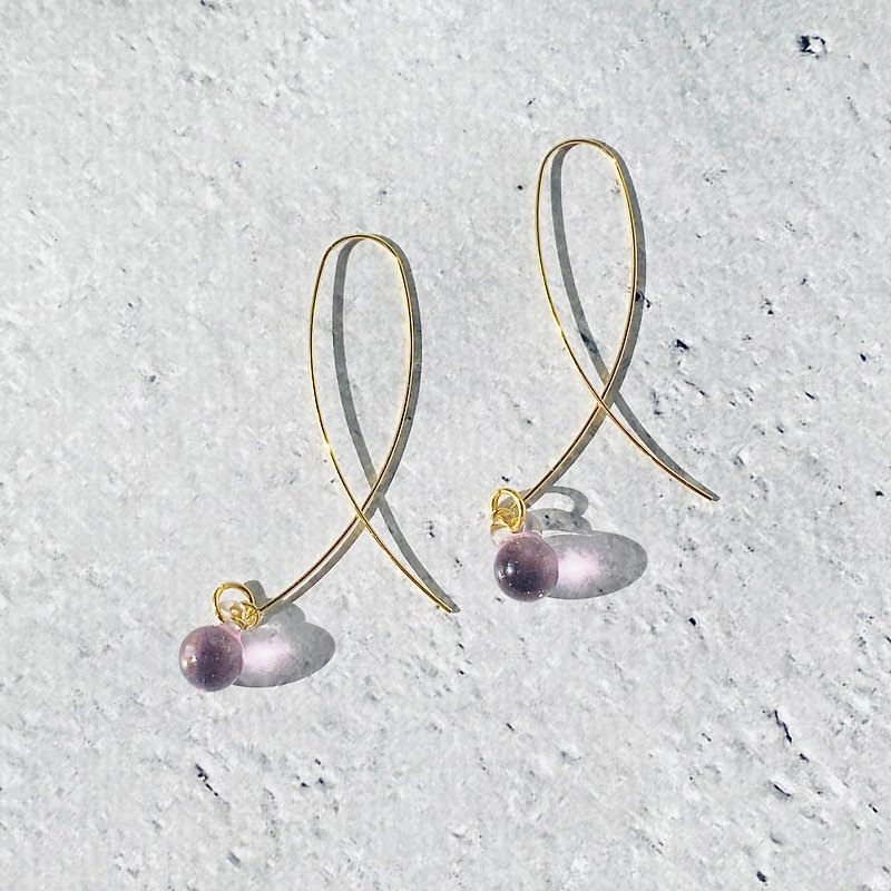 Hoop earrings [pink]