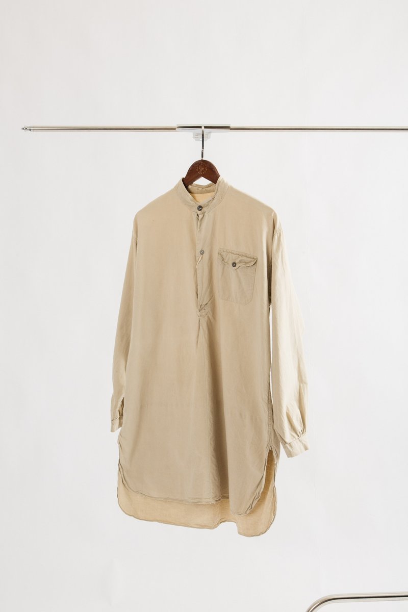 Sweden M39 Pullover Shirt【初戀販賣所】E204 - 男夾克/外套 - 棉．麻 卡其色