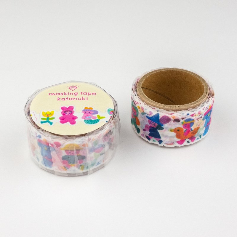 AIUEO Maskingtape Little people & Ghosts - Washi Tape - Paper Multicolor