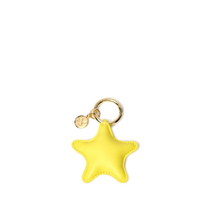CUBE Genuine Leather Star Charm - lime yellow / Space Silver / Simple black - Other - Genuine Leather Multicolor