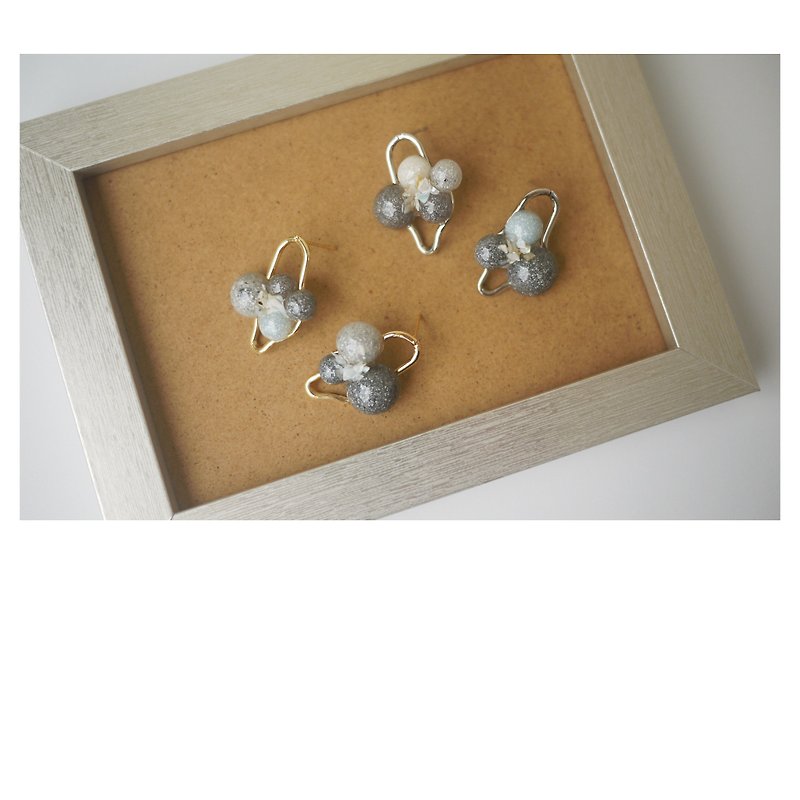 French Riviera-Small earrings | Resin earrings | pierced | Asymmetric