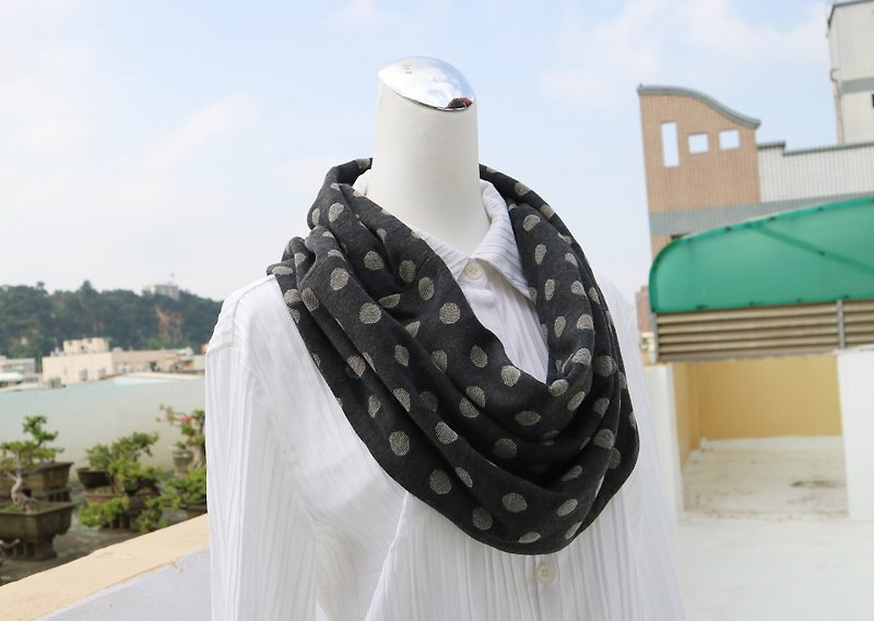 多造型保暖圍脖 短圍巾 頸套 兩面皆可使用 - 圍巾/披肩 - 其他材質 灰色