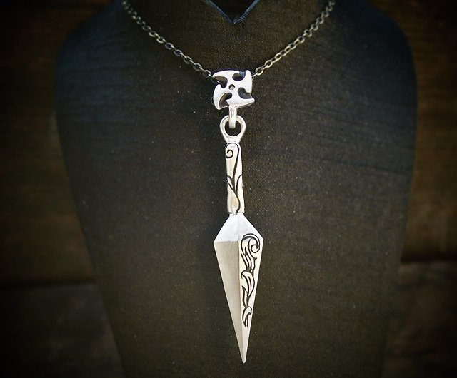 Mini Silver Kunai Knife Pendant ⋆ Coin Rings by The Mint