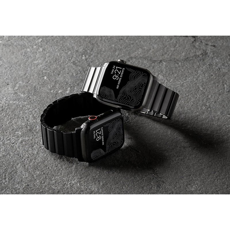 [NOMAD USA] Apple Watch titanium watch strap 2021 new model-49/45/44/42mm - สายนาฬิกา - เครื่องประดับ สีดำ