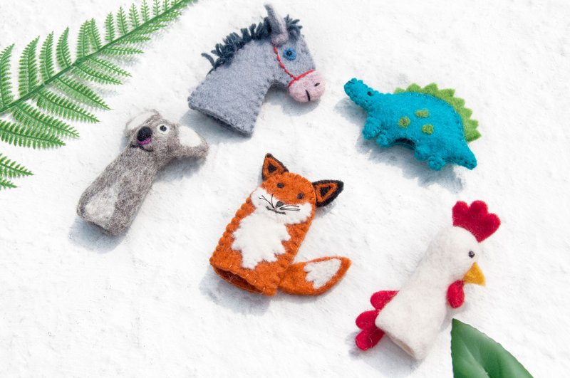 Office Healing Small Things Wool Felt Pen Case/Wool Felt Children's Doll/Wool Felt Finger Doll-Animal - Kids' Toys - Wool Multicolor