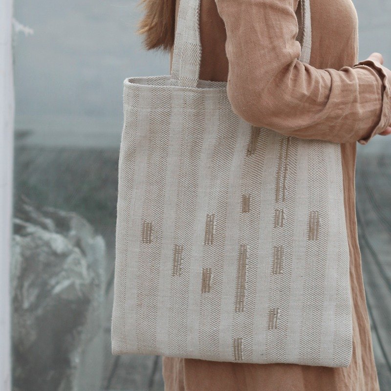 Ke Ren original cotton and linen canvas bag small fresh art female bag simple casual one shoulder big bag tote bag handbag