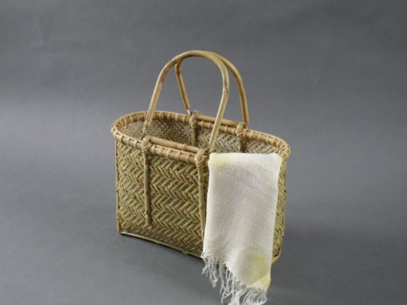 Root bend bamboo basket bag large - Handbags & Totes - Bamboo Brown