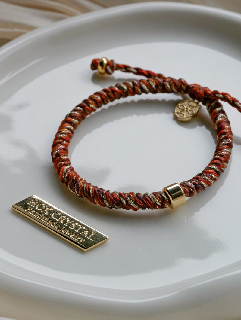 HOX CRYSTAL 護身金剛結繩 - 手鍊/手環 - 其他材質 橘色