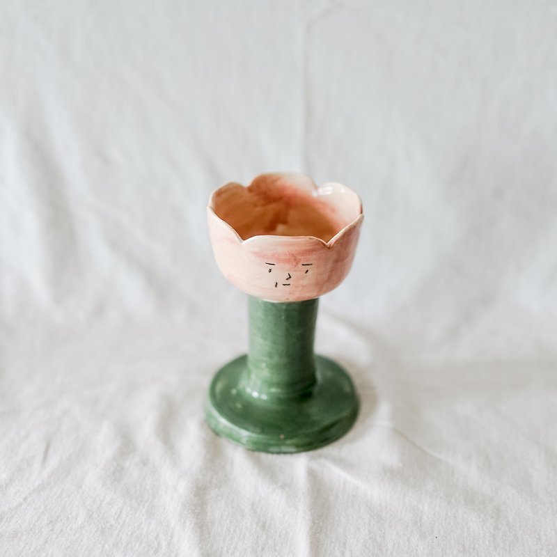 Tulip candle holder incense holder / the earthenware we hold - เทียน/เชิงเทียน - เครื่องลายคราม 