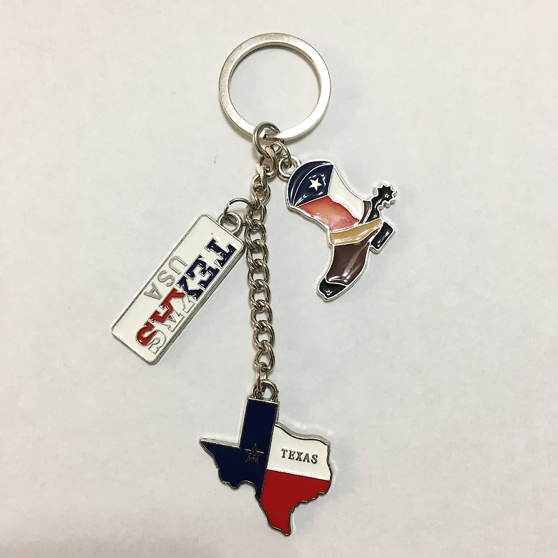 Texas TEXAS three-in-one tandem key ring - Keychains - Other Metals Multicolor