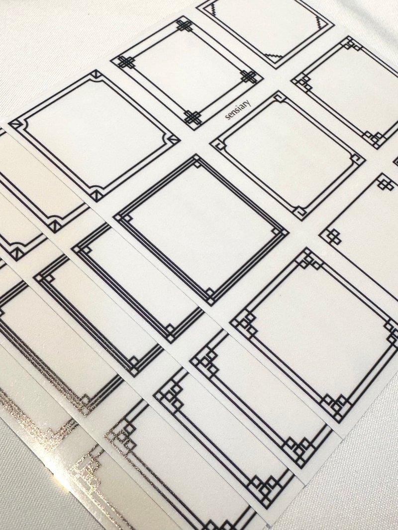 sensiary Korean traditional window frame label sticker v.1 5p - 卡片/明信片 - 紙 