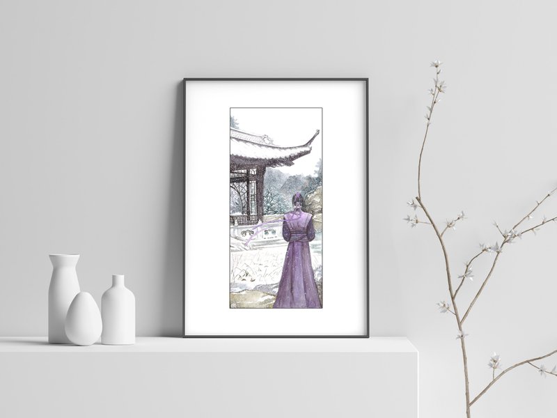 Printable art Winter Pond / print it at home / Directly from the Artist - 電子似顏繪/繪畫/插畫 - 其他材質 
