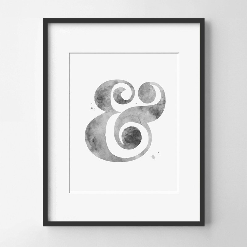 And Sign Print 畫 佈置 擺飾 臥室 浴室 餐廳 咖啡廳 - 牆貼/牆身裝飾 - 紙 