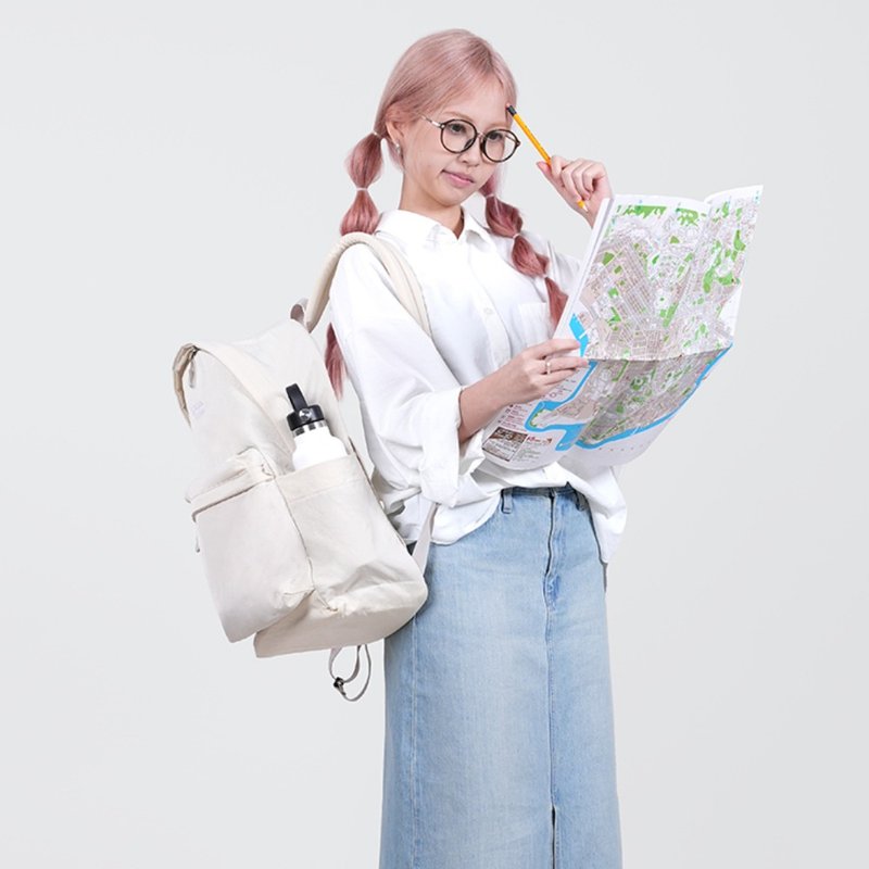 【新品】日常之選 | 校園背包系列 | EVAN後背包 (雲尼拿白) - 背囊/背包 - 尼龍 白色