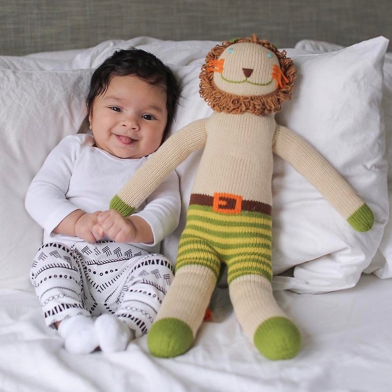 American Blabla Kids Cotton Knit Doll (Big Only) - Lion Charlie - Kids' Toys - Cotton & Hemp 