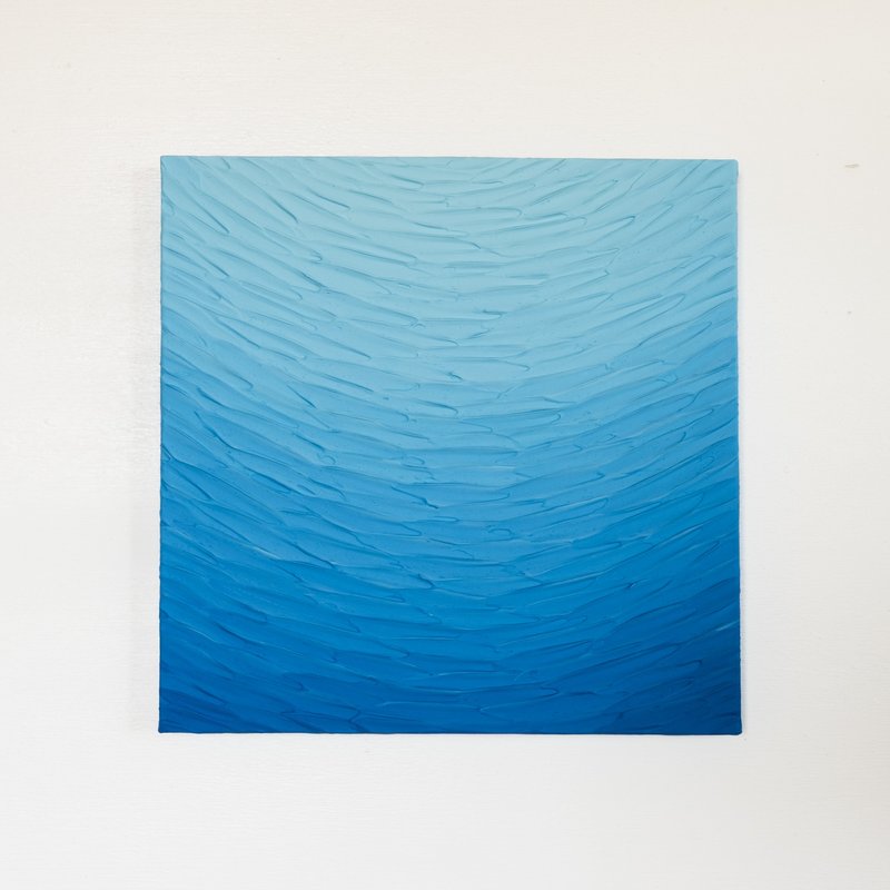 【日本藝術家】抽象繪畫 海景 藍色 內飾 房間佈置 放鬆 - 海報/掛畫/掛布 - 壓克力 藍色